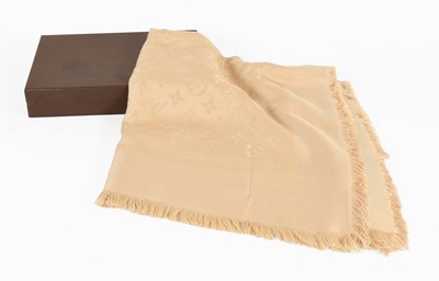 Lot A Louis Vuitton Cream Monogram Shawl, 145cm by...