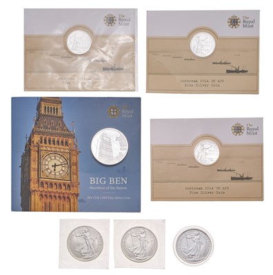 Lot 328 - Assorted Royal Mint Fine Silver Coins, to...
