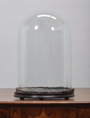 Lot 68 - Glass Dome: A Period Circular Glass Dome, with...
