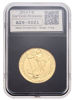 Lot 267 - Elizabeth II, 1oz Gold Britannia 2014, £100...