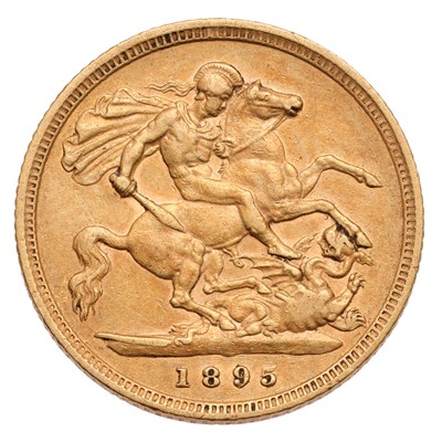 Lot 215 - Victoria, Half Sovereign 1895; scratch in...