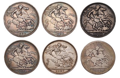 Lot 124 - Assorted UK Crowns, to include: George III,...