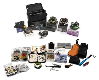 Lot 3176 - Various Fly Reels and Fly Fishing Accessories