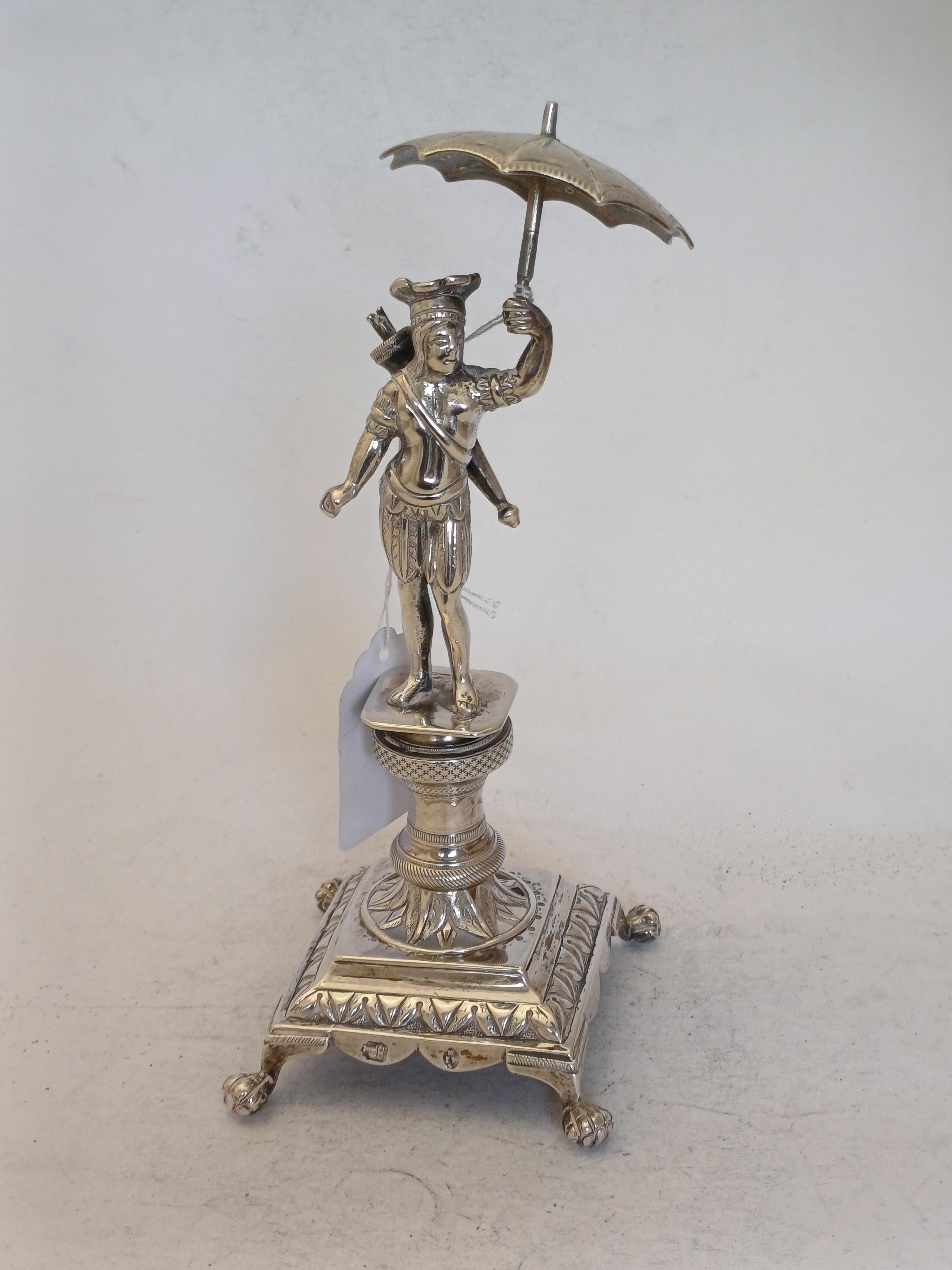 Lot 2084 - A Brazilian Silver Toothpick-Holder,