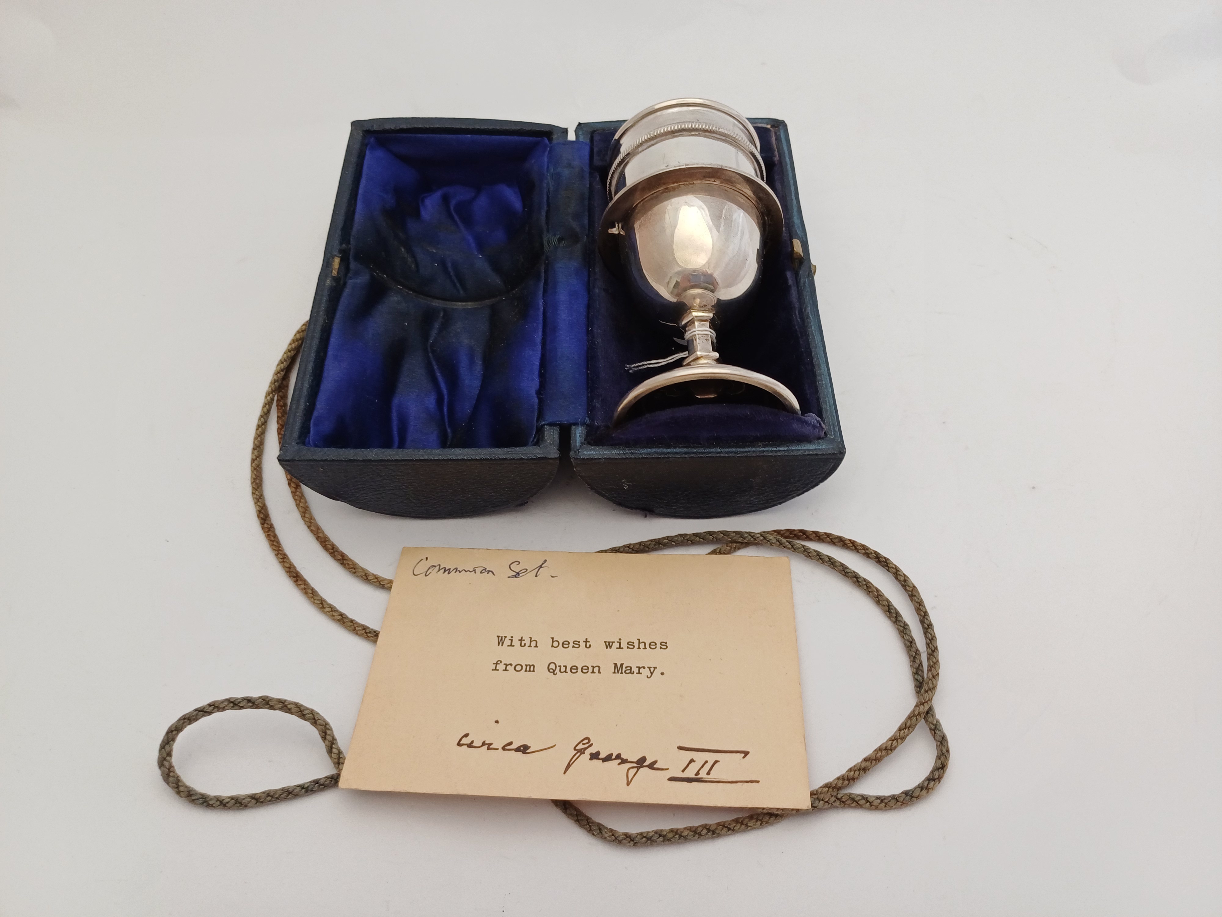 Lot 2188 - A George VI Silver Travelling Communion-Set,