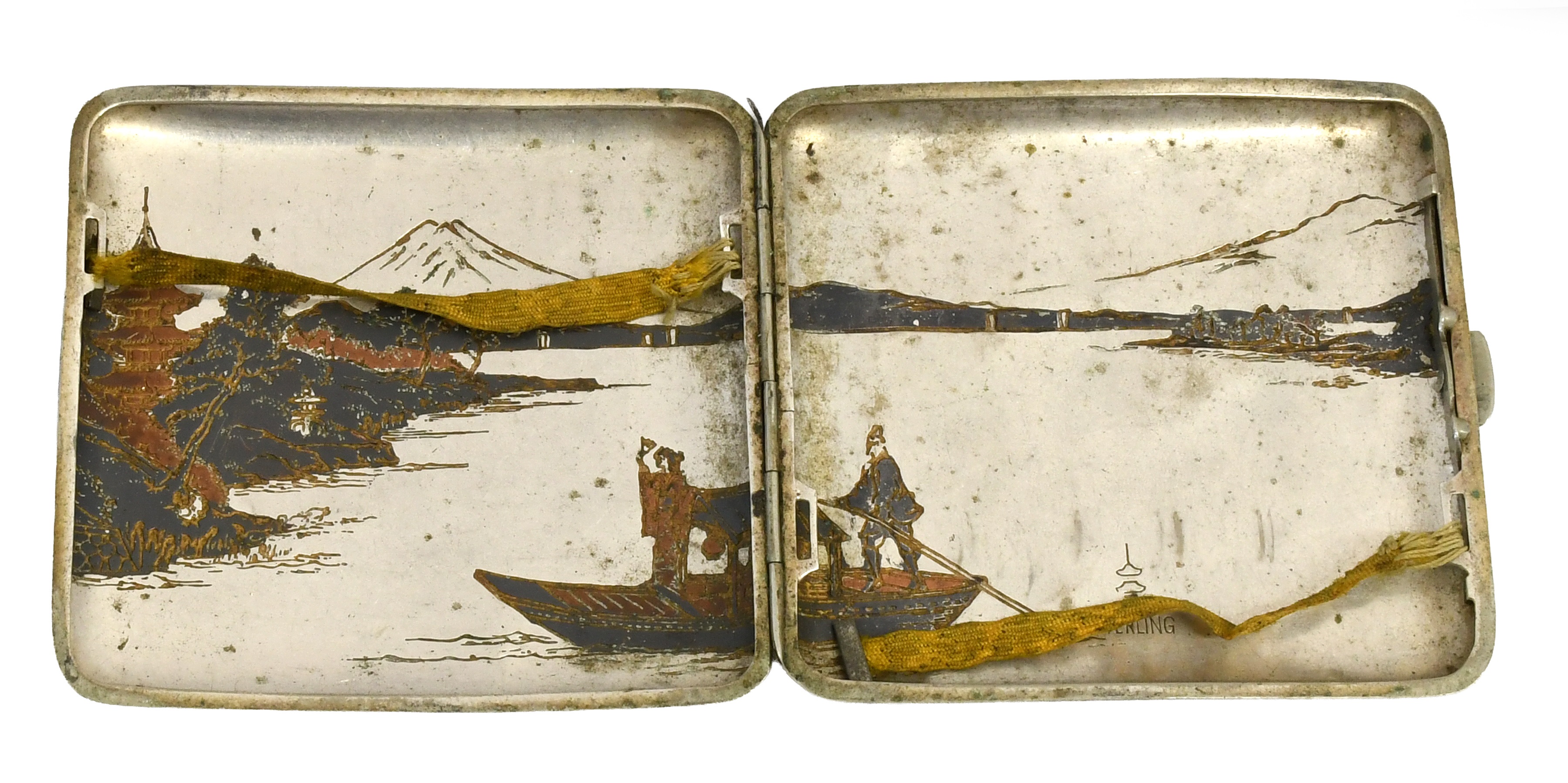 Lot 1103 - A Japenese Silver Cigarette-Case, Maker's