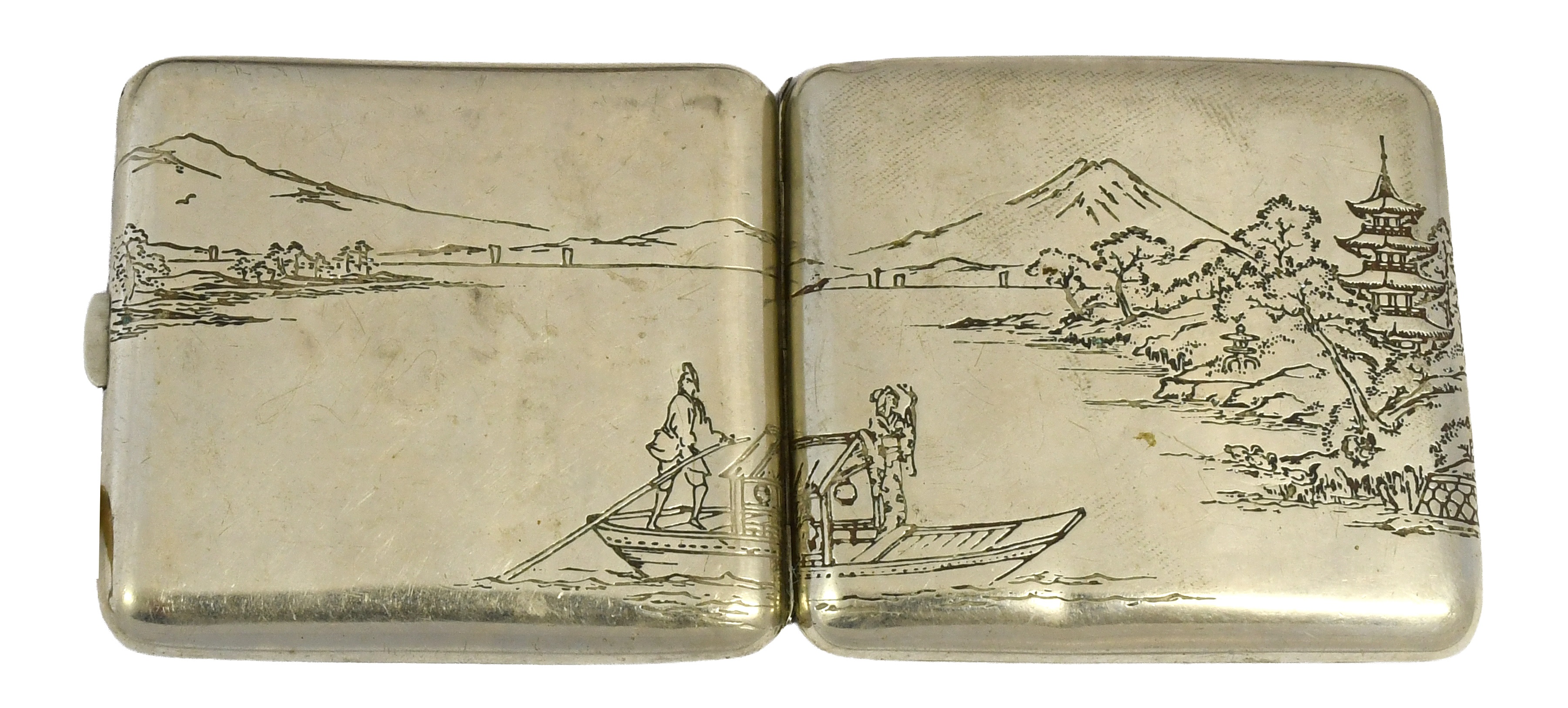 Lot 1103 - A Japenese Silver Cigarette-Case, Maker's