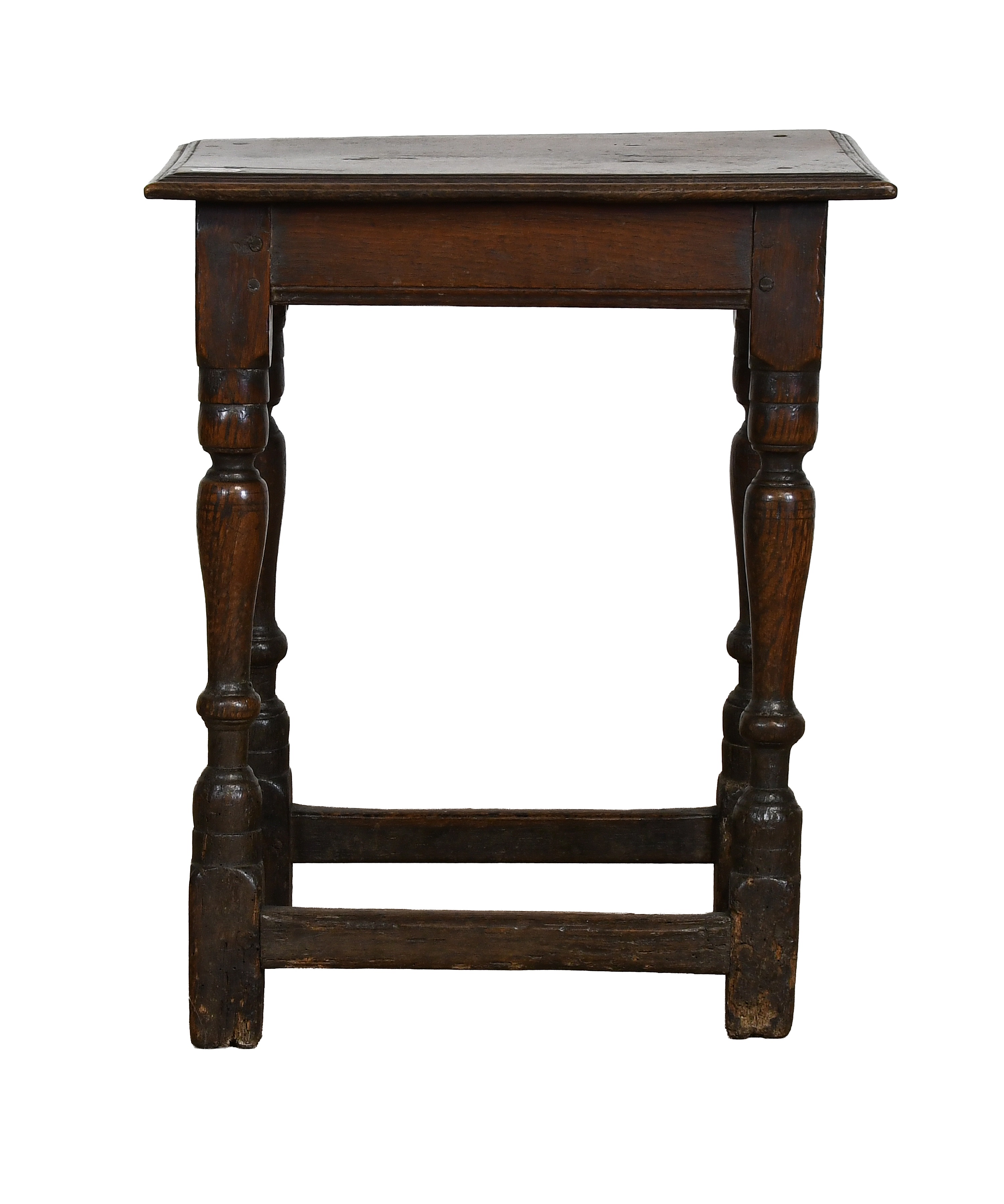 Lot 376 - A Late 17th Century Oak Joint Stool, of four-