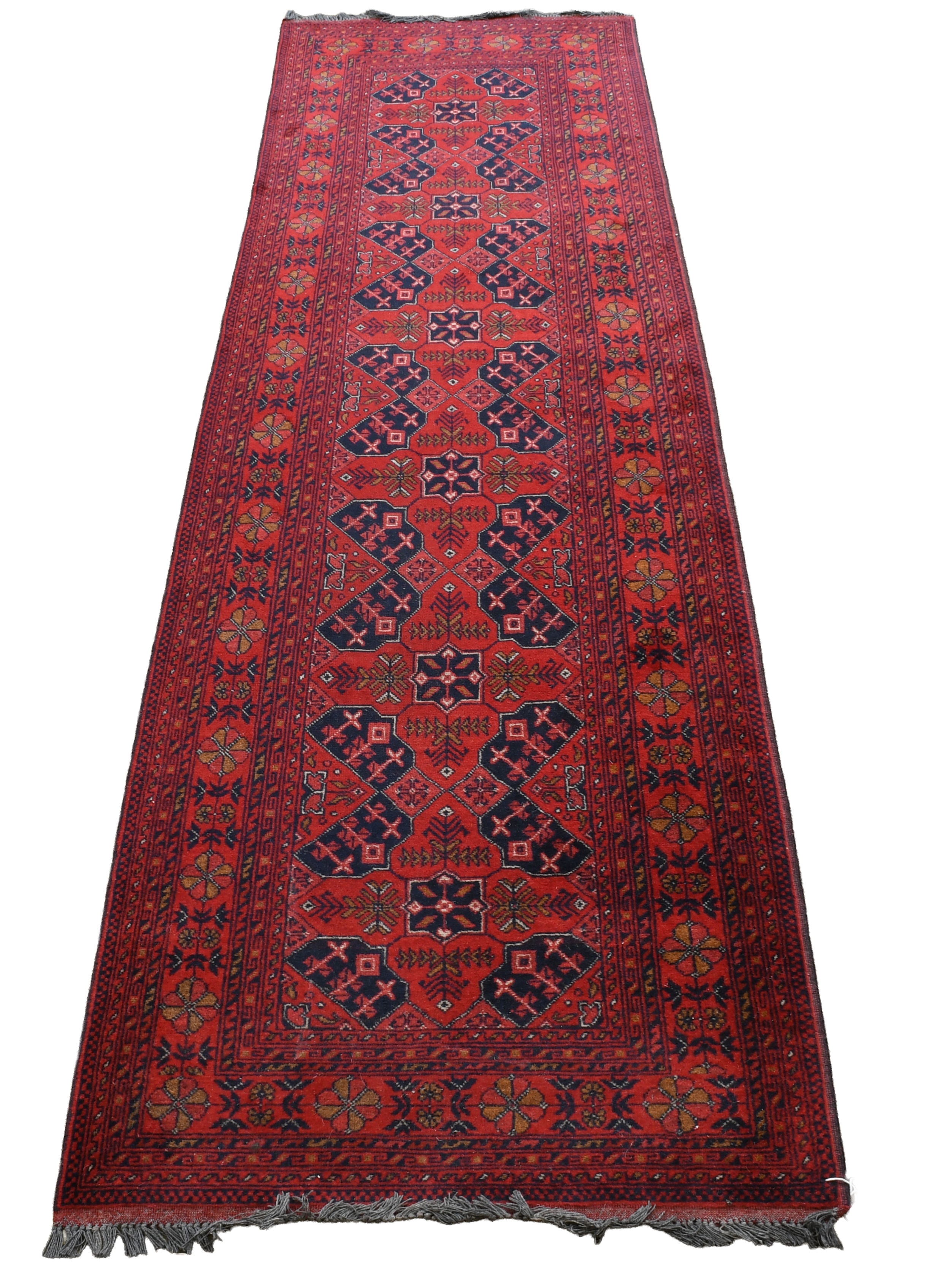 Lot 1002 - Afghan Runner, the raspberry field centred