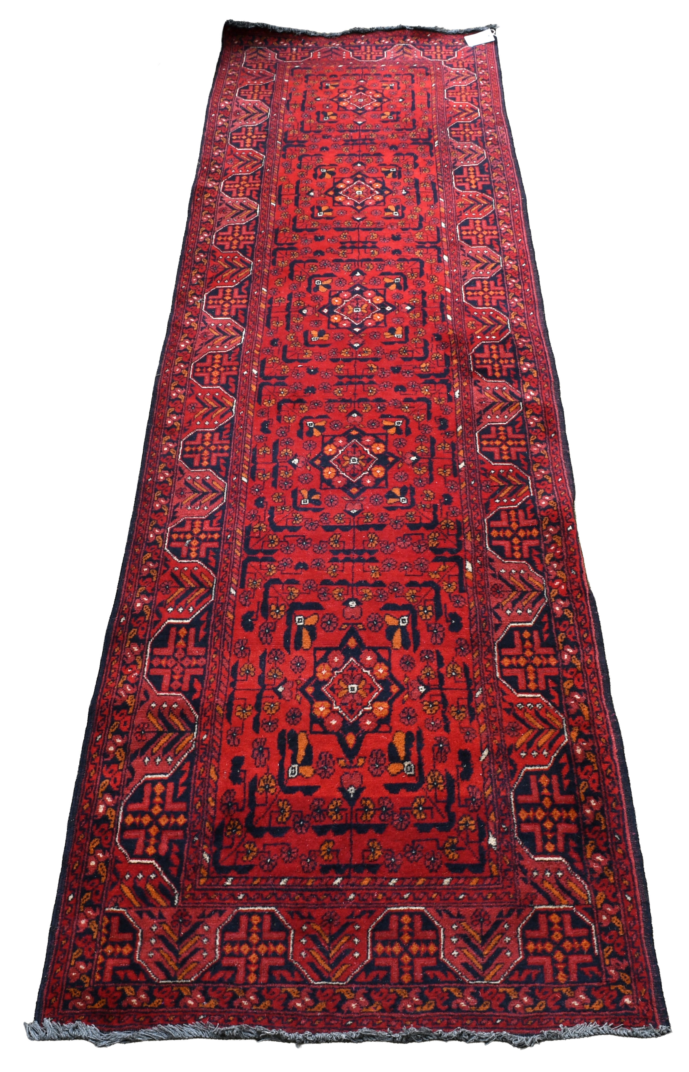 Lot 1002 - Afghan Runner, the raspberry field centred