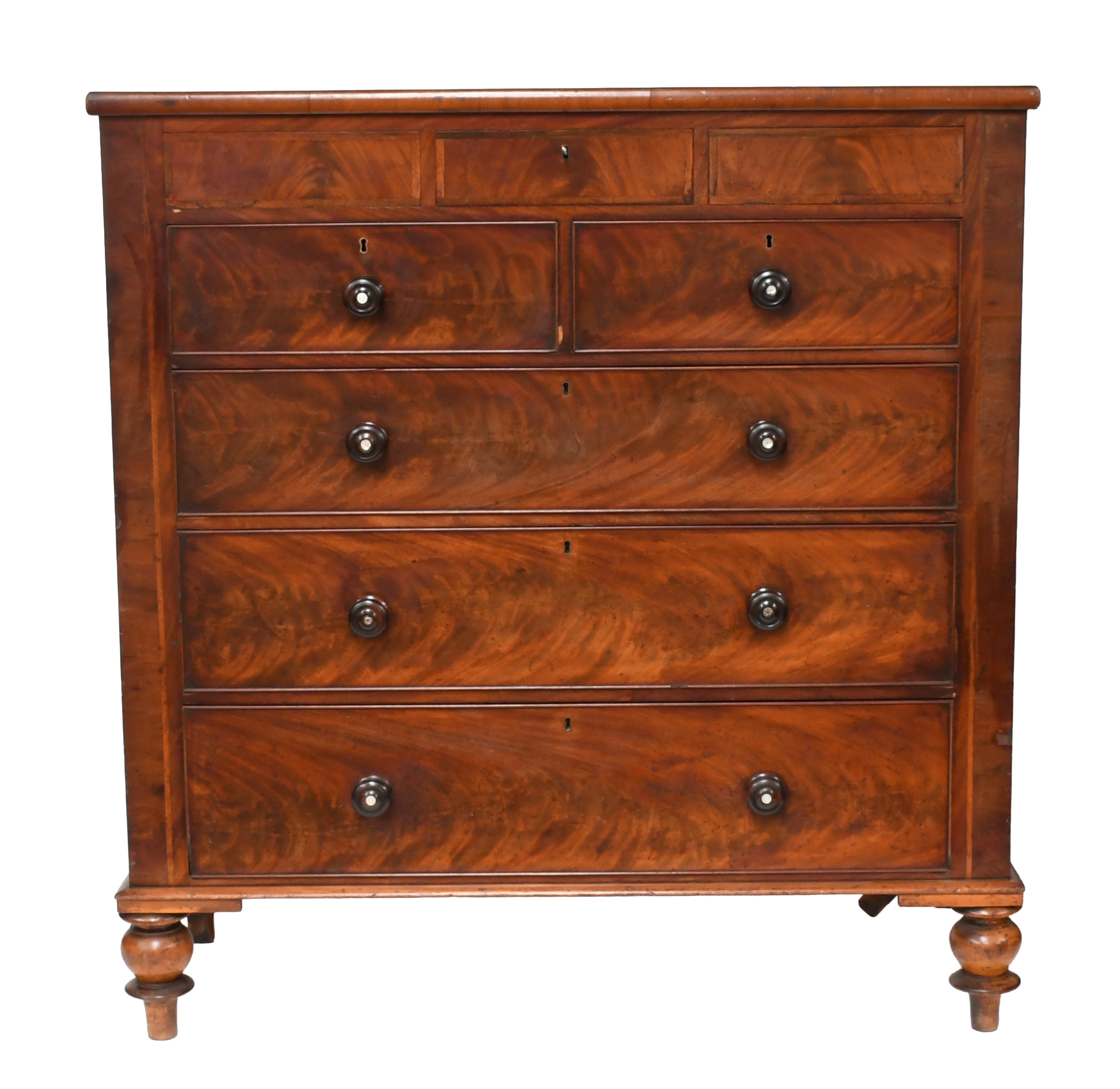 Lot 1145 - A Victorian Mahogany Scotch Chest, with