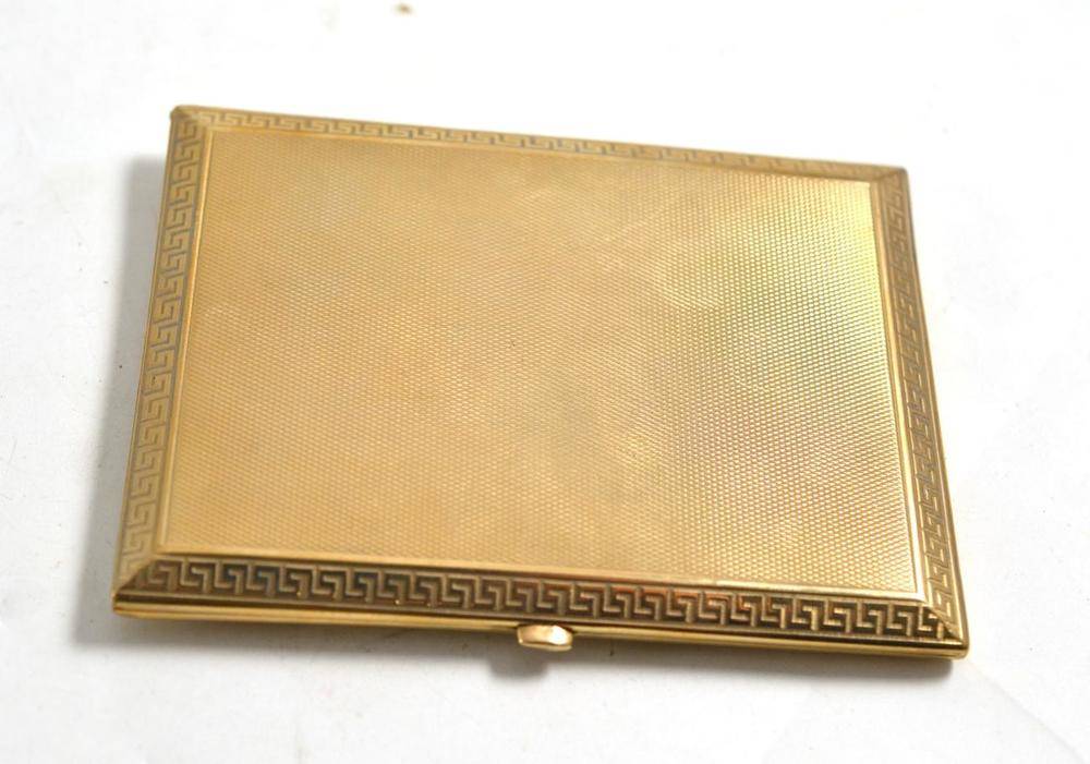 9ct gold cigarette case Lot A Cartier 9ct gold rectangular