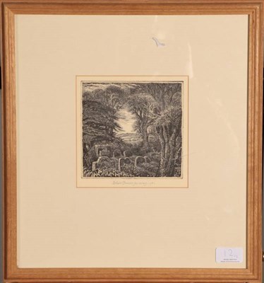 Lot 12 - Robin Tanner (1904-1988) ''Gray's Elegy'' Signed and dated 1980, etching together with two...