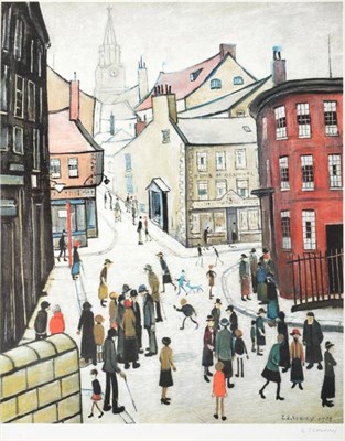 Lot 33 - After Laurence Stephen Lowry RBA, RA (1887-1976) ''Berwick upon Tweed'' Signed, with the blindstamp