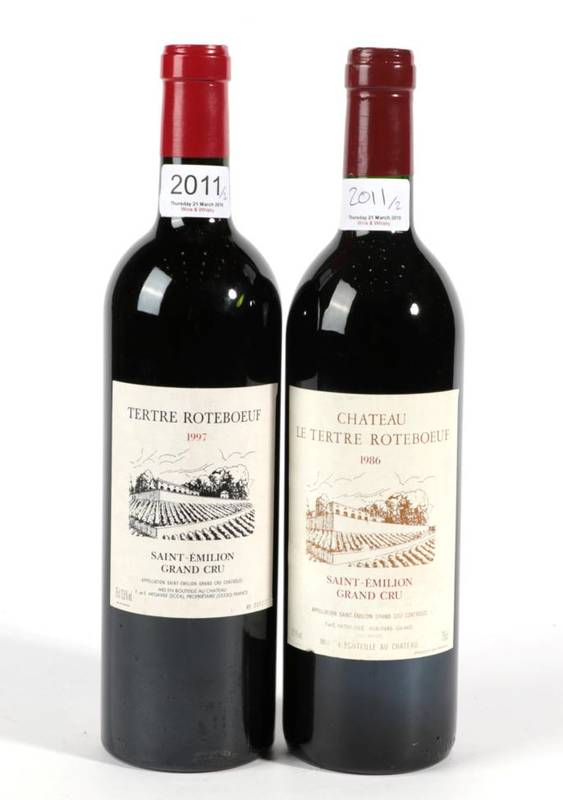 Lot 2011 - Chateau Tertre Roteboeuf 1986 Saint-Emilion Grand Cru 1 bottle, Chateau Tertre Roteboeuf 1997...