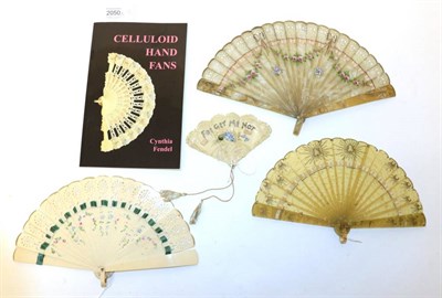 Lot 2050 - Celluloid Hand Fans, by Cynthia Fendell 2001. Together with Three Small Celluloid Brisé Fans...