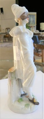 Lot 548 - A Meissen Porcelain Figure of Pierrot, 20th