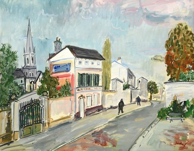 Lot 1067 - Carlos Nadal (1917-1998) Spanish  ''Impasse de Paris'' Signed, inscribed verso, oil on canvas, 63cm