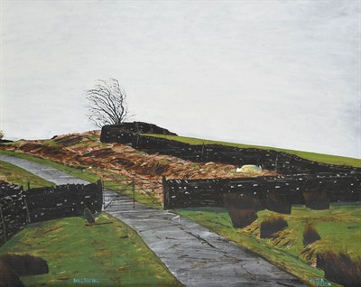 Lot 1081 - Peter Brook RBA (1927-2009) ''Sheltering'' Signed, oil on board, 41.5cm by 50.5cm   Provenance:...