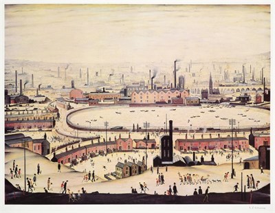 Lot 1006 - After Laurence Stephen Lowry RBA, RA (1887-1976) ''The Pond'' Signed, with the blindstamp for...