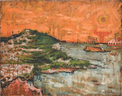 Lot 1054 - Eric Atkinson (b.1928) British/Canadian ''Hartlepool'' Signed, inscribed verso, oil on board,...