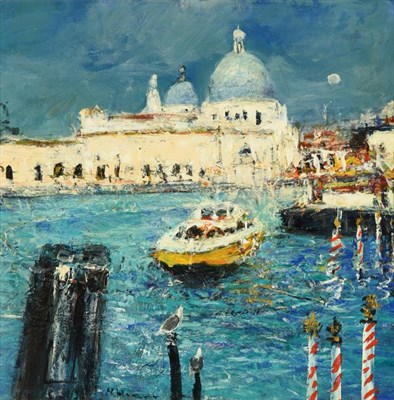 Lot 1056 - Nael Hanna (b.1959) Iraqi/Scottish ''Santa Maria della Salute II'', Venice Signed, oil on...