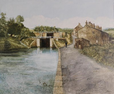Lot 1088 - John Ridgewell (1937-2004) ''Loch Gate'' Signed and dated (19)72, oil on canvas, 63cm by 76cm...