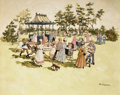 Lot 1092 - Margaret Chapman (1914-2000) In the Park Signed, oil on board, 60cm by 75cm  Artist's Resale...