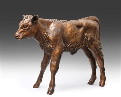 Lot 1117 - Sally Arnup FRBS, ARCA (1930-2015) Friesian Calf  Plaster, 80cm high  Provenance: From the artist's