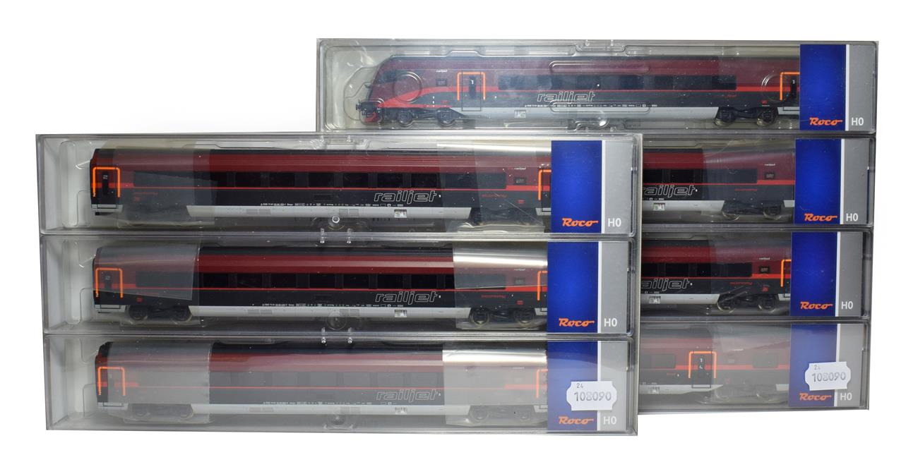Lot 3381 - Roco HO Gauge 64178 Four Car OBB Railjet
