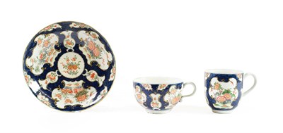 Lot 55 - A Worcester Porcelain Trio, circa 1770,