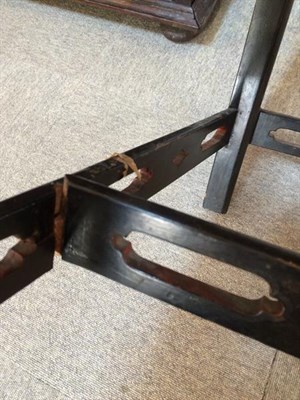 Lot 470 - ~ A Joined Oak Refectory Style Dining Table, basically 18th century, the plank top above a...