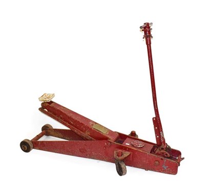 Lot 1399 - Laycock of Sheffield: A 1950/60 Heavy Duty Trolley Jack, suitable for vintage buses or lorries,...